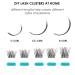 Lanciley 60pcs Individual Cluster Lashes with Glue Super Thin Band C/CC/D Curl 10-16mm - Reusable DIY Eyelash Extensions - Smile Style Black - Buy Online on GoSupps.com