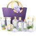 Spa luxetique women bath gift set - 10 -piece.Lavender fragrance birthday gift wellness set for women hand cream shower gel bubble bath body lotion swimming salt bathing sponge mother's day gift lavender