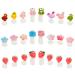 Niceneeded 24 pieces manicure silicone toe separator nail toe separator Pearl Daisy Flower Design Gel Foot Toe Spacers Pedicure Nail Art Tools for Women (Stytle 7)