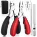 Modacraft Podiatrist Toenail Clippers Professional Thick & Ingrown Toe Nail Clippers for Men Seniors Ingrown Toenail Treatment Removal Kit with Nail Cutter Super Sharp Blade Soft Anti-Slip Handle Multi-colored