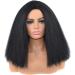 KKJKK Kurz Curly Black Synthetic Wig for Women | Fluffy Medium Length Heat-Resistant Fiber | Perfect for Cosplay & Halloween - Buy Online on GoSupps.com