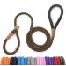 lynxking tow lines for dogs dog linen retrieverleine Gleine Zugleine for small medium-sized large dogs (brown train stop-0.9cm x 180cm) Train stop-0.9cm x 180cm brown