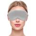 liebesfreunde eye mask made of 100% real silk - comfortable & soft - sleep mask for women and men - blindfold grey silver grey
