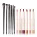 6 Colors Glitter Eyeshadow Stick Colorful Set 6 Eye Makeup Brush Set Waterproof Eye Shadow Pencil Eye shadow Stick Pen Makeup Set Waterproof & Long Lasting Starter Eyeshadow Stick Sets 55*6+6