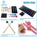 Dreld 8 PCs Chakra Tuning Fork Set - Solfeggio Healing Sound Therapy with Silicone Hammers & Accessories - Buy Online on GoSupps.com