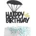Qerleny Black glitter skydiving cake topper skydiving cake decoration skydiving lovers birthday cake decoration - Buy Online on GoSupps.com