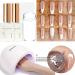 French Manicure Kit - French Tip Stamp Pink & White Gel Nail Polish Gel Nail Kit Nail Art Tools Nail Stamper French Manicure Nude White Jelly Nail Polish French Nails Nail Accessories Set for Women - Buy Online on GoSupps.com