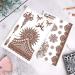 Brown Henna Temporary Tattoos for Women - Waterproof, Semi-Permanent Body Stickers for Festivals, Parties - 6 Sheets - Buy Online on GoSupps.com