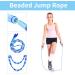 Adjustable Length Tangle-Free Beaded Jump Rope for Kids and Adults - Blue - 9.2 Feet - Buy Online on GoSupps.com