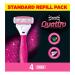Wilkinson Sword Quattro for Women razor blades for ladies razors 3 + 1 pieces 4 Count (Pack of 1)