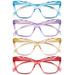 Reading Glasses Women Blue Light Blocking Computer Readers +3.00 Cat Eye Cheaters Glasses 4 Pack Anti Glare Reduce Eyestrain Protect Eyes 4 Mix Color Cateye Frame Clear Lens 3.0 x
