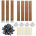 230 Pcs Wooden Candle Wicks Thin Crackling Wicks 5.1 X 0.5 Inch 100 Natural Candle Wood Wicks with 50pcs Stand Candle Cores for DIY Candle Making Craft Wooden Wicks for Candle Making Wood Wick 230pcs