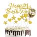 Happy Birthday Cake Toppers Decorations Glitter Birthday Cake Cards Baking Desserts Decoration Cards (21st Gold) 21st Gold
