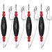 THKFISH Floats Fishing Float Fishing Sets Catfish Rattle Rig Catfish Floats Pike Floats Set Santee Rig 4 Pieces 2.5in 3in 3in Black