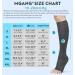 MGANG Knee High Compression Stockings 15-20 mmHg for Men & Women - Opaque Socks for Nursing Running Travel Muscle Recovery - Beige Large - Buy Online on GoSupps.com