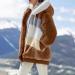 Hanxiulin Women's Fleece Jacket - Windproof Plush Coat Thick Synthetic Fur Light Outdoor Casual Fashion in Khaki - Buy Online on GoSupps.com