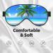 Shop Palm Trees & Clear Sea Print Unisex Sleep Mask - Double-Sided Eye Mask for Sound Sleep & Skin Care - Buy Online on GoSupps.com