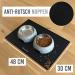 Karaluna Premium Silicone Bowl Pad 48x30 cm - Black Angular Dog & Cat Food Mat | Durable Easy Clean Underlay for Pet Bowls - Buy Online on GoSupps.com