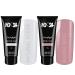 Poly Acrylic Gel Tube Set - Clear + Blush Rose (2 x 30g) N3
