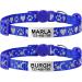 Tagme 2er-Pack Cat neck band with name and address shield reflective cat neck band with safety clasp and bell for kittens sky blue 15-20 cm navy blue