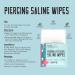 Buy Base Labs Piercing Night T cher | Saline Solution Wet Cloths for Nose Ear Belly Lips | 75 Towels for Celoids & Bumps - Best International Shipping - Buy Online on GoSupps.com
