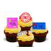 GCSE Congratulations Edible Cupcake Toppers - Stand-up Wafer Cake Decorations (12)