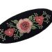 Rose Flower Pattern Embroidered Oval-Shaped French Hair Barrette Clips Poppy Flower Design Fashion Embroidered Cute Hair Clips Colorful Embroidered Hair Barrettes for Girls and Women (Black 1) - Buy Online on GoSupps.com