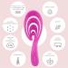 Ninabella Organic Detangling Hair Brush - Best Hair Straightening Brush for Women Men & Kids | No Hair Pulling Ideal for Straight Curly & Wet Hair | Unique Pink Wave Design - Buy Online on GoSupps.com