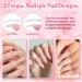 Modelones Poly Extension Gel Nail Kit - Nude & White Colors | Builder Extension Gel Set with Mini Nail Lamp, Slip Solution, Rhinestones | French DIY Nail Art Design Beginner Kit - A-Light Apricot - Buy Online on GoSupps.com