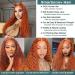 24 Inch Ginger Orange Water Wave Human Hair Lace Front Wig | 10A Brazilian Virgin Hair | Pre plucked with Baby Hair | 150% Density | Remy Hair Wig for Women - Buy Online on GoSupps.com