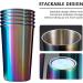 Buy Kocan 5-Piece Stainless Steel Cups - 500ml Capacity for Kids & Adults | Frosted Metal Travel Cups for Camping & Family Reunions | Vibrant Rainbow Design - Buy Online on GoSupps.com