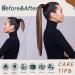 Shop Natural Wavy Ponytail Clip-In Hair Extensions | Medium & Light Brown 22 Inch - 110g - Buy Online on GoSupps.com