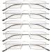 Eyekepper 5 Pack Silver Half-Eye Reading Glasses +2.0 - Thin Metal Frame Readers for Stylish Vision - Buy Online on GoSupps.com