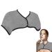 Shoulder heating pillows-thin heated collar 360-degree package neck heating pillow washable velvet neck warmer all-year heating pillow for neck and shoulder relaxation light gray XL