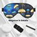 Blue and Gold Jellyfish Print Unisex Eye Mask | Soft Light-Blocking Sleep Mask for Comfortable Rest - Buy Online on GoSupps.com