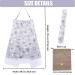 Buy 100% Cotton Breastfeeding Cover | Kamhbe Gray-Forest Privacy Scarf with Breathable Mesh - 100x70 cm - Buy Online on GoSupps.com