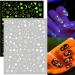 Luminous Nail Art Stickers - Glow in The Dark Fluorescent Decals for Women & Girls - Sun Moon Stars Heart 3D Nail Decoration (6 Sheets - Buy Online on GoSupps.com