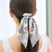 Satin Floral Hair Scrunchies Set - 5 Pcs Bowknot Elastic Hairbands for Women & Girls | Hair Scarf Ponytail Holder Accessories - Pattern 2 - Buy Online on GoSupps.com