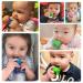 HAOBAOBEI Baby Food Feeder/Fruit Pacifier Teether (2 Pack) with 3 Silicone Pouches - Blue & Green - Buy Online on GoSupps.com