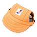 PetPhindU Dog Sun Hat Baseball Cap Peaked Cap Letter Print Shading Hat Accessory for Pet Dog L orange 2