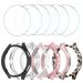6+6Pack Screen Protector Case for Samsung Galaxy Watch 5 / Galaxy Watch 4 44mm HASDON Bubble Free Tempered Glass Film + Waterproof Hard PC Bumper No Water Collected Protective Cover Black/Rose Gold/Pink/Silver/Leopard/Clear 44mm