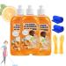Momeng Floor Cleaner Orange Momeng Floor Cleaner Floor Cleaner Orange Liquid All-Purpose Powerful Decontamination Floor Cleaner (3 PCS)