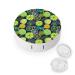 Summer Lemon Watermelon Cute Contact Lens Case Travel Portable Round Contact Storage Box Kit with Mirror for Daily Outdoor