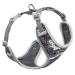 Thinkpet no-pull dog harness leash set breathable chest harness for small medium large dogs adjustable soft running harness safe control padded reflective safety harness m (1 Pack) gray
