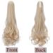 Ponytail Extension Braid with Bracket | Heat Resistant Hair Extension | 18 Golden Mix Bleach Blonde (45cm) - Natural Look & Smooth/Wavy Styles - Buy Online on GoSupps.com