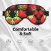 Strawberry Pattern Unisex Sleep Mask | Double-Sided Eye Mask for Sound Sleep & Skin Care - International Shipping - Buy Online on GoSupps.com