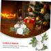 LIFKICH Wedding Candle Wreath Flower Ball Candle Holder Flowers Ring Silk Flower White Candle Rings Wreaths White 28.00X28.00X8.00CM - Buy Online on GoSupps.com