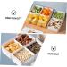 FELTECHELECTR Dried Fruit Plate Fruit Tray with Lid Appetizer Tray Party Candy Case Child Vegetable Storage Rack 20X20X6.5CM White - Buy Online on GoSupps.com