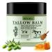 Beef Tallow and Honey Balm for Skin - All-Natural Moisturizer Hydrates and Nourishes the Skin Grass-Fed Beef Tallow & Honey Balm Blend Deeply Moisturizing for Face & Body Natural Skin Care Balm 2.0 oz