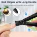 Heavy Duty Toe Nail Clippers for Thick Nails with Metal Nail File - Black - Buy Online on GoSupps.com